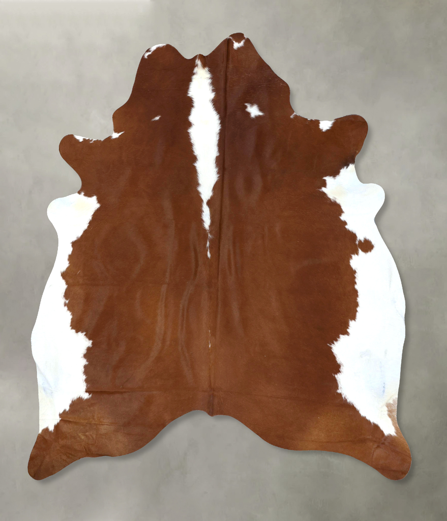 Hereford XX-Large Brazilian Cowhide Rug 7'11"H x 6'9"W #B19378 by Hudson Hides