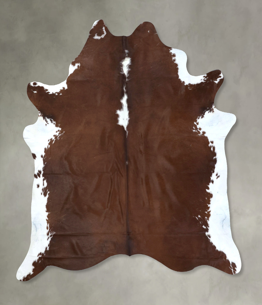 Hereford XX-Large Brazilian Cowhide Rug 7'8"H x 6'7"W #B19391 by Hudson Hides