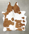 Beige and White X-Large Brazilian Cowhide Rug 7'9