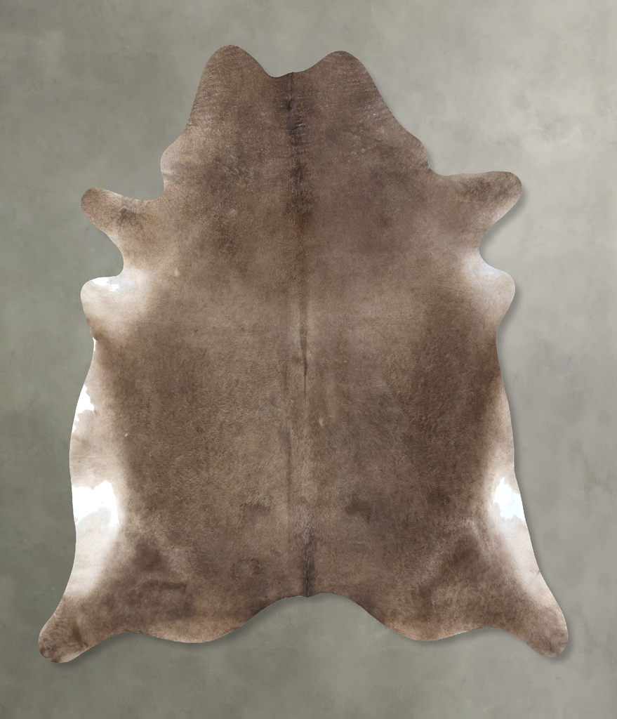 Taupe X-Large Brazilian Cowhide Rug 7'5"H x 6'7"W #B19412 by Hudson Hides