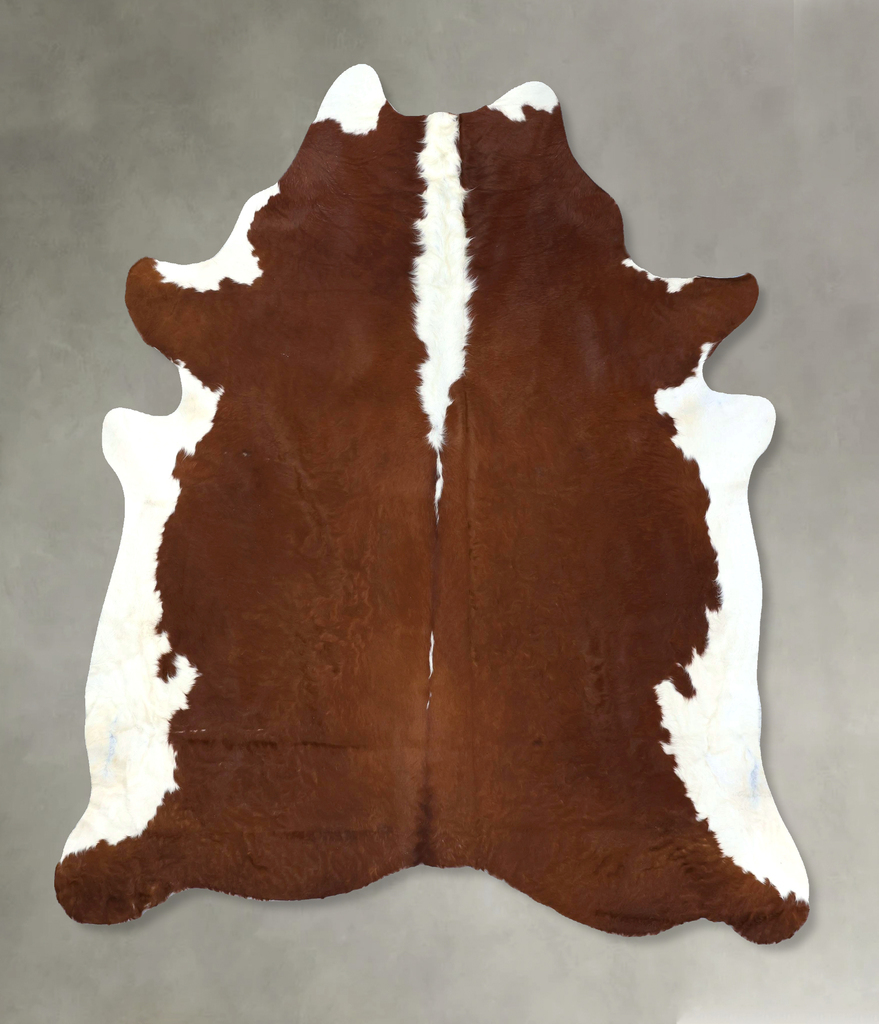 Hereford XX-Large Brazilian Cowhide Rug 7'7"H x 6'10"W #B19415 by Hudson Hides