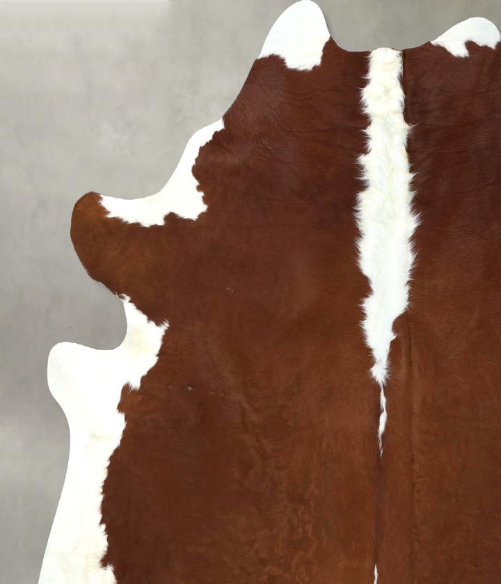 Hereford XX-Large Brazilian Cowhide Rug 7'7"H x 6'10"W #B19415 by Hudson Hides