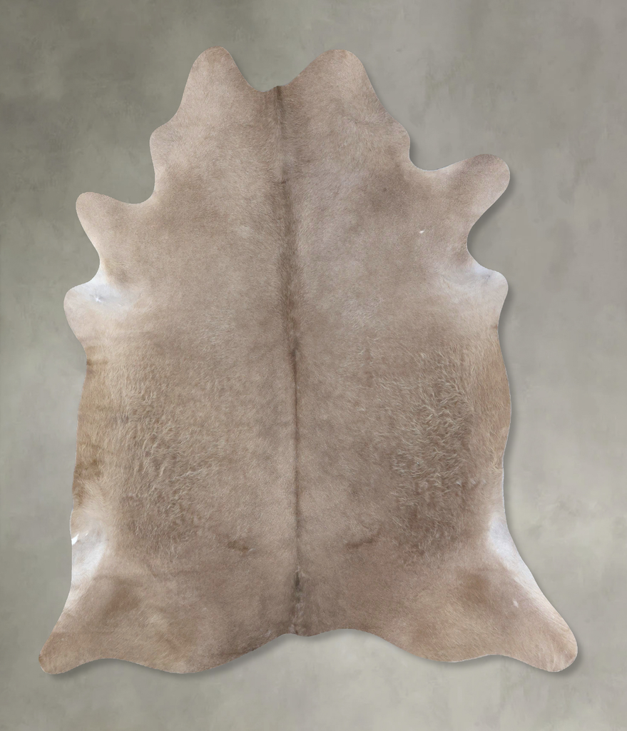 Taupe X-Large Brazilian Cowhide Rug 7'6"H x 6'7"W #B19421 by Hudson Hides