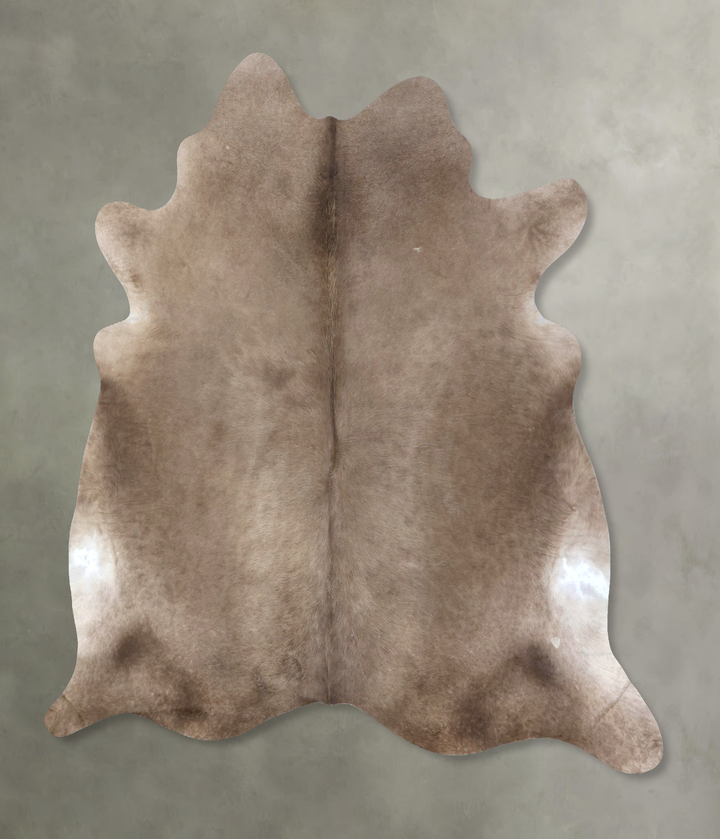Taupe XX-Large Brazilian Cowhide Rug 7'5"H x 7'3"W #B19422 by Hudson Hides