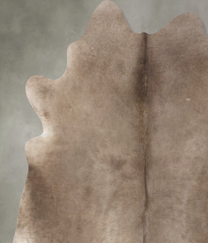 Taupe XX-Large Brazilian Cowhide Rug 7'5"H x 7'3"W #B19422 by Hudson Hides