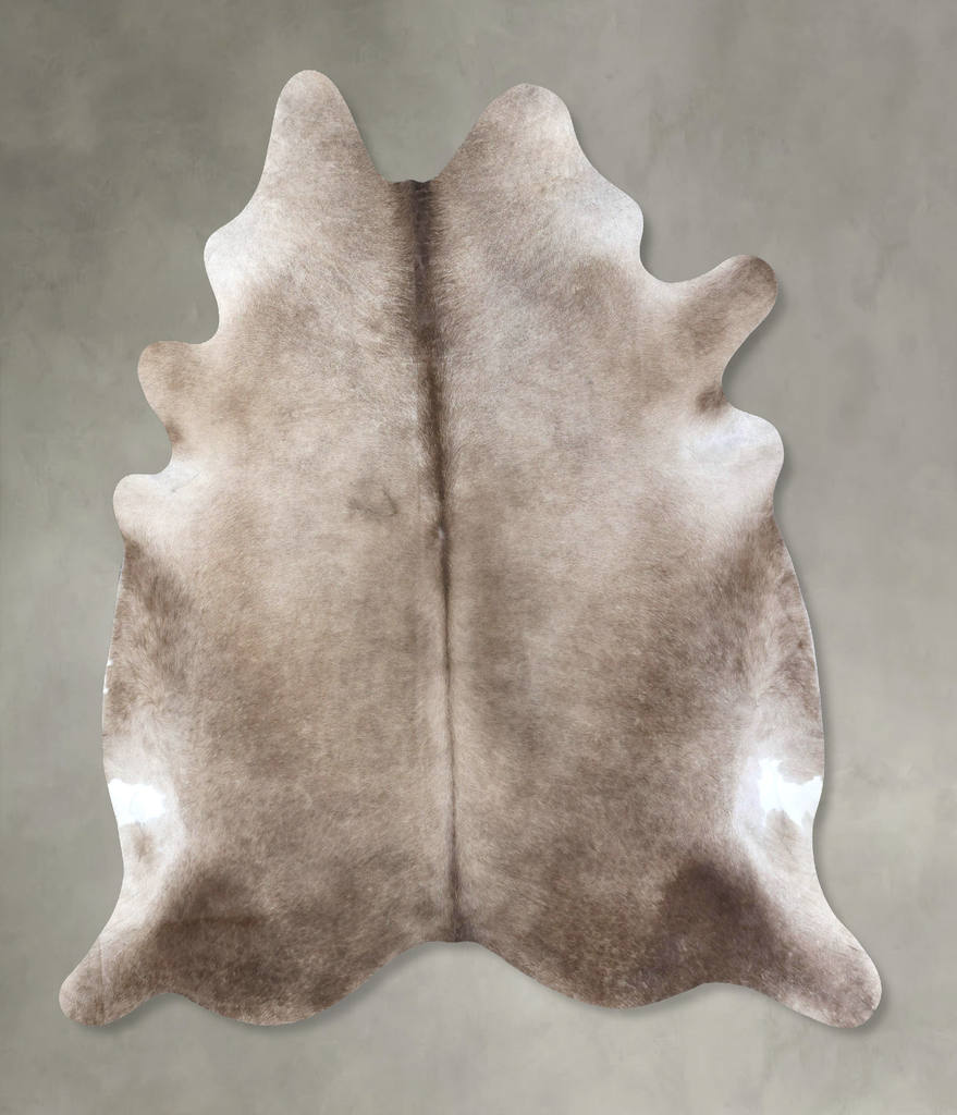 Taupe XX-Large Brazilian Cowhide Rug 8'1"H x 7'2"W #B19423 by Hudson Hides