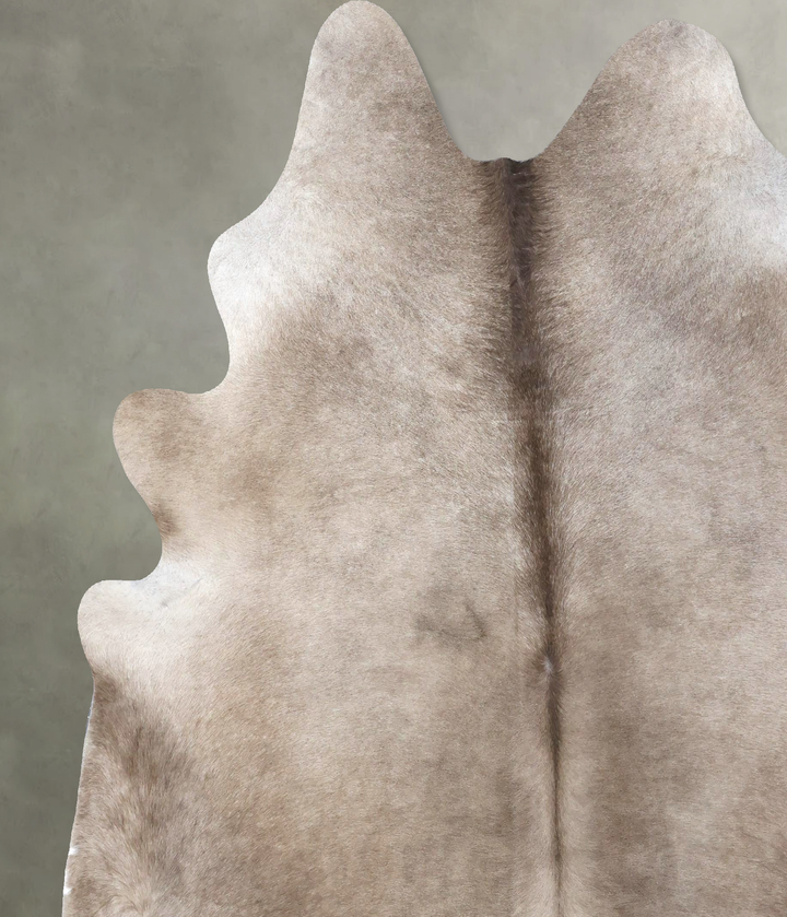 Taupe XX-Large Brazilian Cowhide Rug 8'1"H x 7'2"W #B19423 by Hudson Hides
