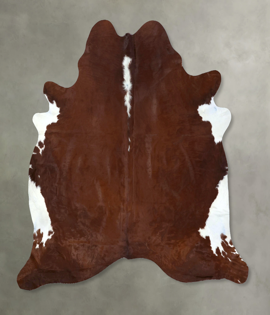 Hereford X-Large Brazilian Cowhide Rug 7'5"H x 6'7"W #B19427 by Hudson Hides