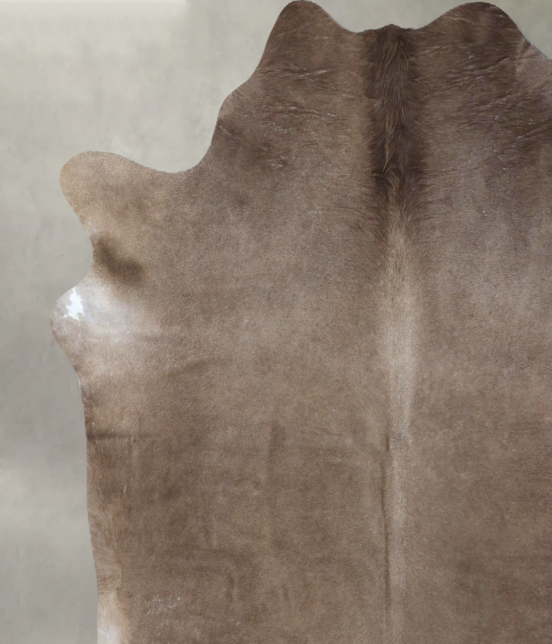 Taupe XX-Large Brazilian Cowhide Rug 7'3"H x 7'3"W #B19430 by Hudson H