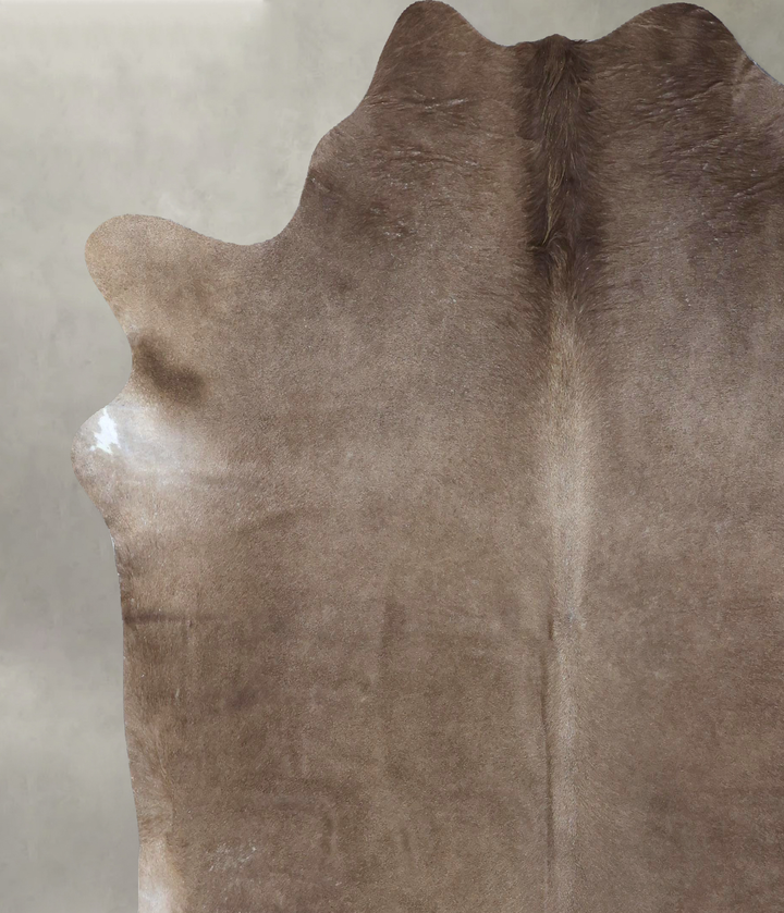 Taupe XX-Large Brazilian Cowhide Rug 7'3"H x 7'3"W #B19430 by Hudson Hides