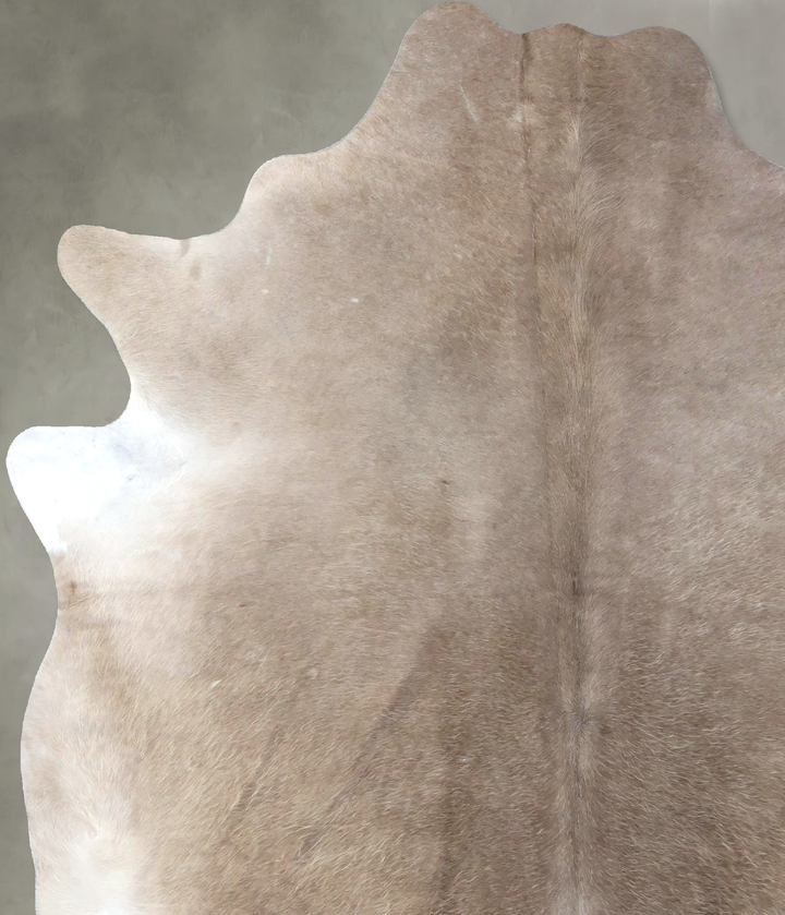 Taupe X-Large Brazilian Cowhide Rug 7'9"H x 6'3"W #B19433 by Hudson Hides