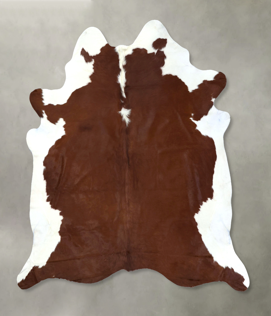 Hereford XX-Large Brazilian Cowhide Rug 8'1"H x 7'5"W #B19437 by Hudson Hides