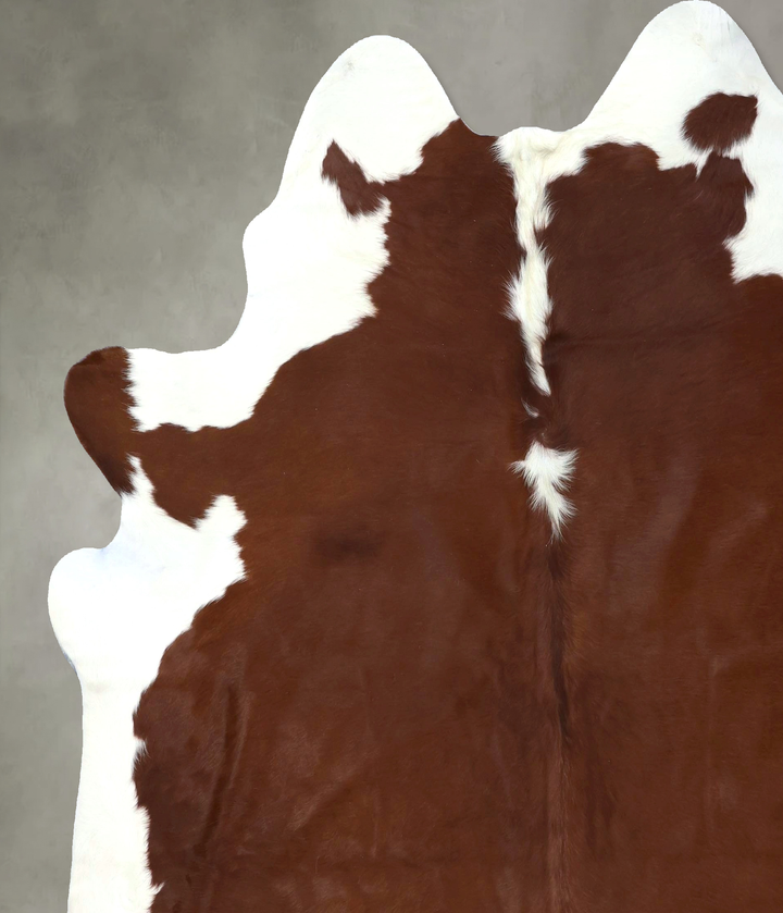 Hereford XX-Large Brazilian Cowhide Rug 8'1"H x 7'5"W #B19437 by Hudson Hides