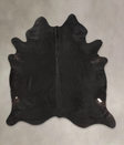 Solid Black XX-Large Brazilian Cowhide Rug 7'10"H x 7'4"W #B1944 by Hudson Hides