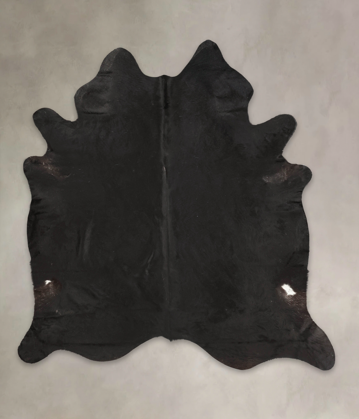 Solid Black Cowhide Rug #B1944