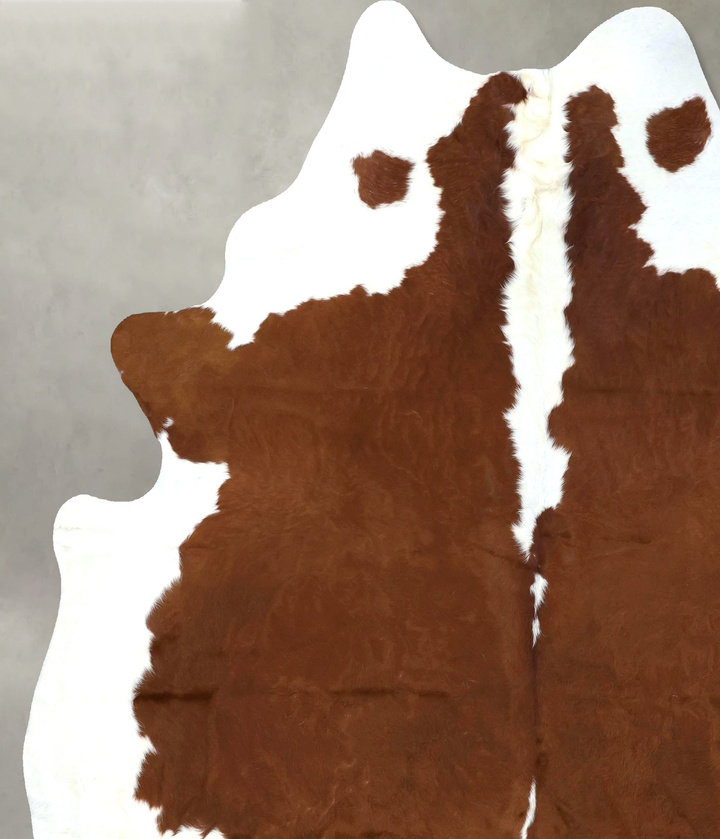 Hereford XX-Large Brazilian Cowhide Rug 8'4"H x 7'1"W #B19448 by Hudson Hides