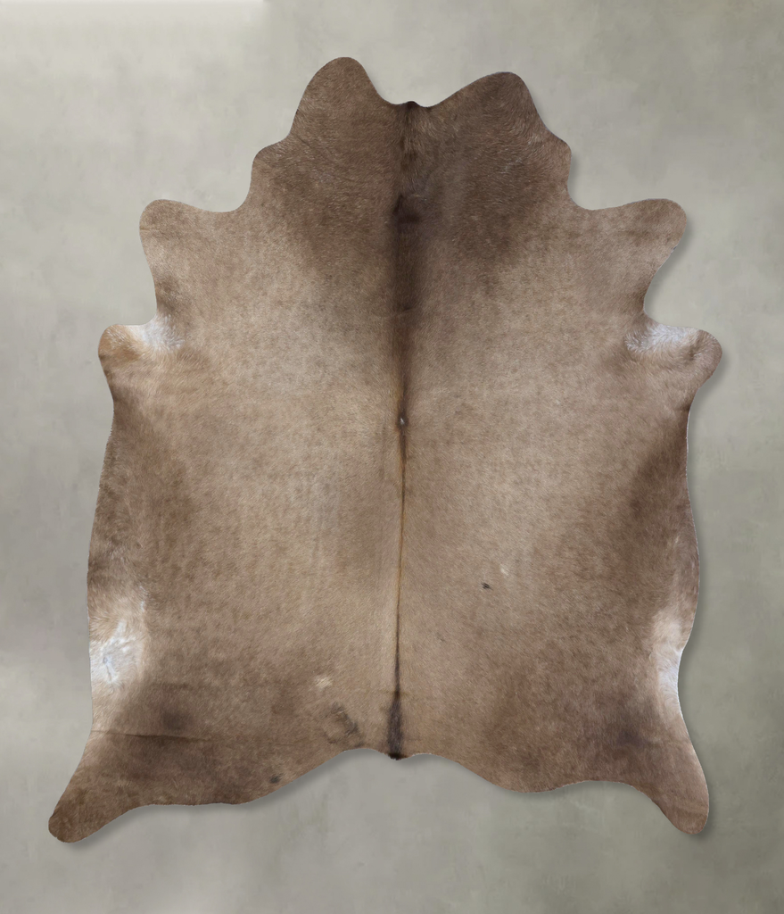 Taupe XX-Large Brazilian Cowhide Rug 8'3"H x 7'1"W #B19449 by Hudson Hides