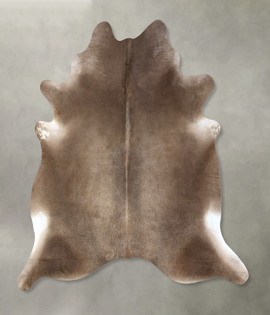 Taupe XX-Large Brazilian Cowhide Rug 7'9"H x 7'1"W #B19451 by Hudson Hides
