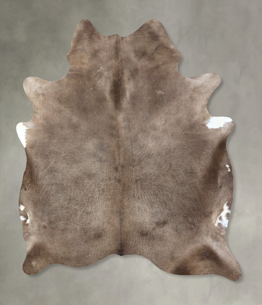 Taupe X-Large Brazilian Cowhide Rug 7'4"H x 5'10"W #B19453 by Hudson Hides