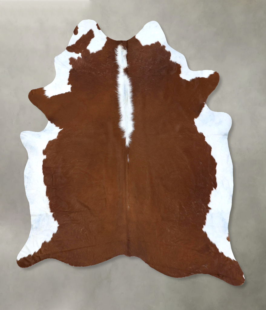 Hereford XX-Large Brazilian Cowhide Rug 8'1"H x 6'11"W #B19454 by Hudson Hides