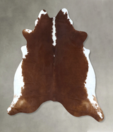Hereford XX-Large Brazilian Cowhide Rug 7'6"H x 6'11"W #B19455 by Hudson Hides