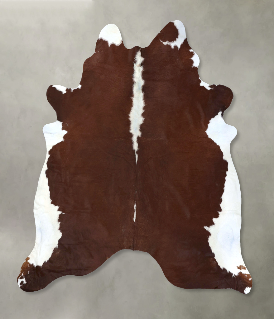 Hereford XX-Large Brazilian Cowhide Rug 8'1"H x 7'2"W #B19456 by Hudson Hides