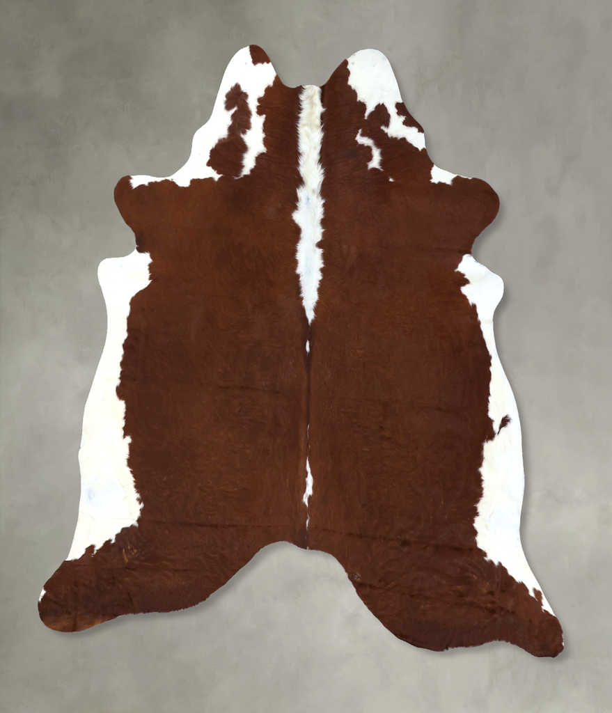 Hereford XX-Large Brazilian Cowhide Rug 7'7"H x 7'2"W #B19459 by Hudson Hides