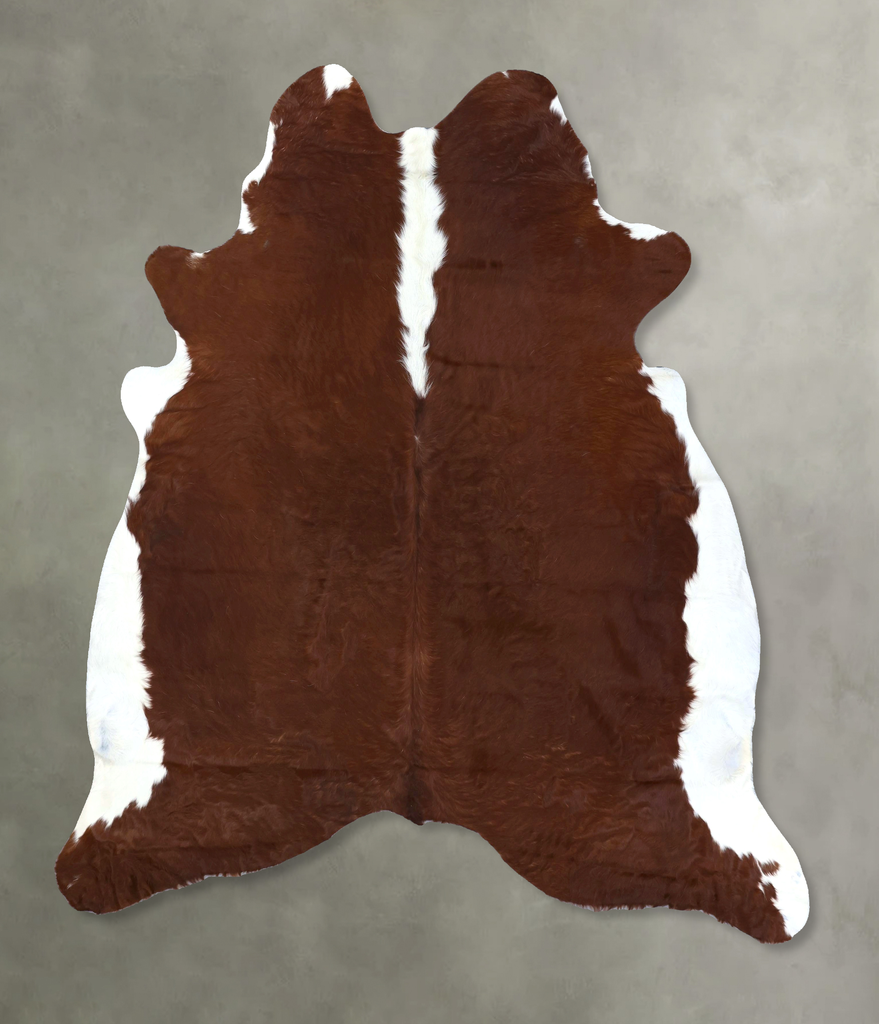 Hereford XX-Large Brazilian Cowhide Rug 7'6"H x 6'10"W #B19460 by Hudson Hides