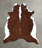 Hereford XX-Large Brazilian Cowhide Rug 7'8"H x 6'8"W #B19461 by Hudson Hides