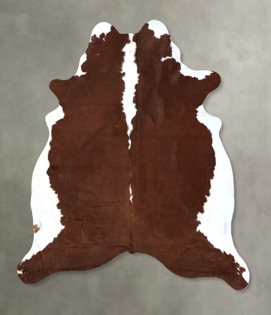 Hereford XX-Large Brazilian Cowhide Rug 7'8"H x 6'8"W #B19461 by Hudson Hides