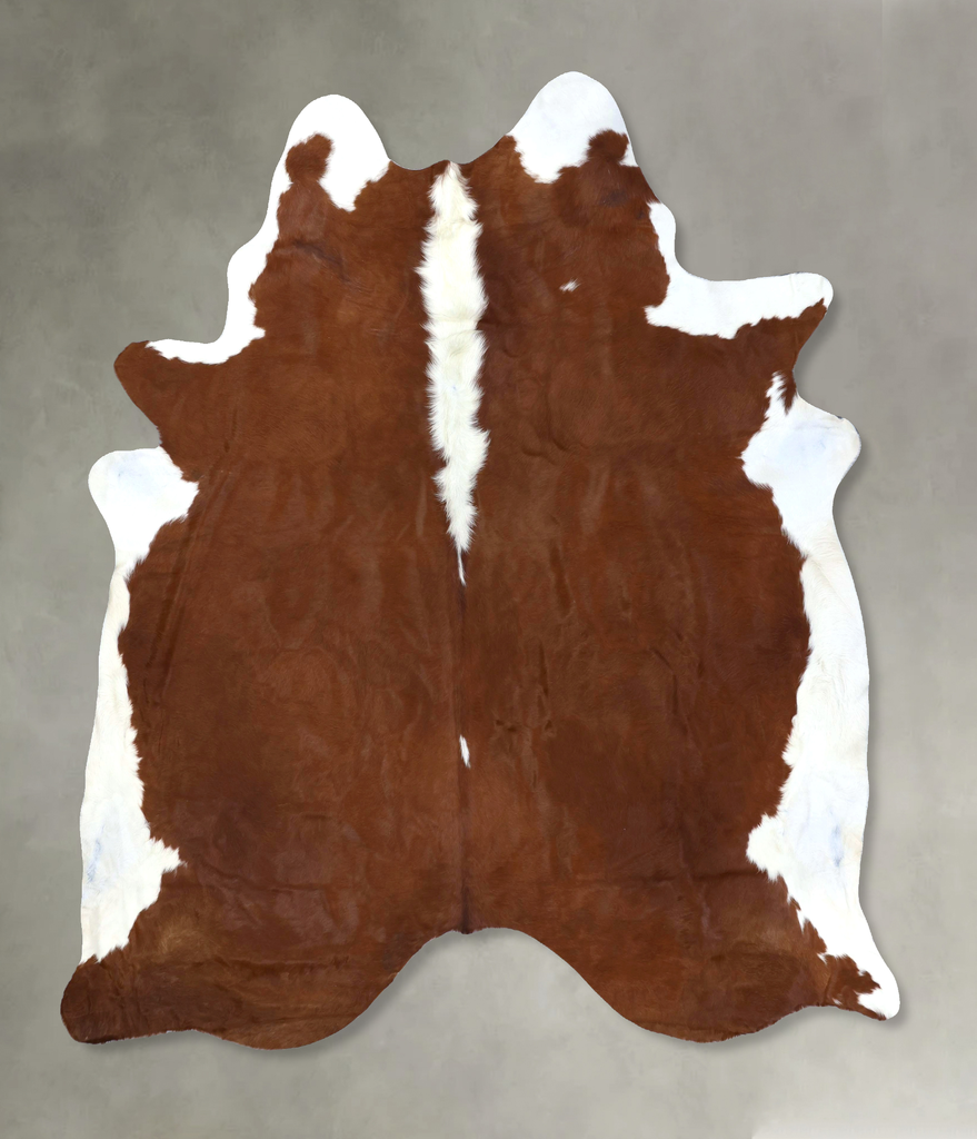 Hereford XX-Large Brazilian Cowhide Rug 8'4"H x 7'5"W #B19467 by Hudson Hides