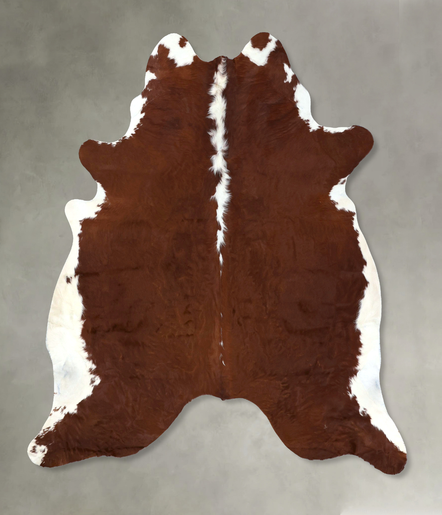 Hereford XX-Large Brazilian Cowhide Rug 7'10"H x 6'10"W #B19471 by Hudson Hides