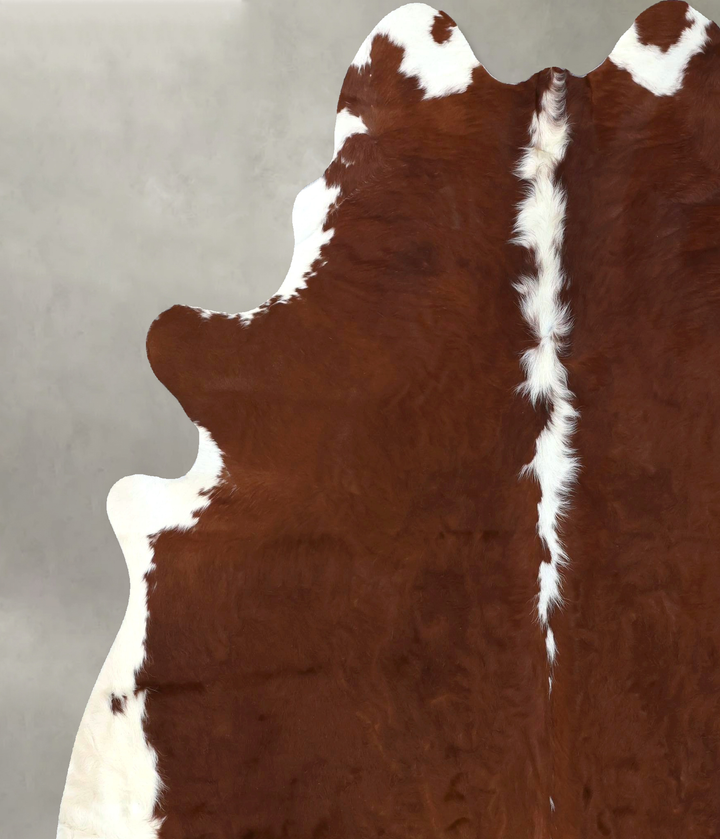 Hereford XX-Large Brazilian Cowhide Rug 7'10"H x 6'10"W #B19471 by Hudson Hides