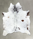 Salt and Pepper Black X-Large Brazilian Cowhide Rug 7'6"H x 5'9"W #B19479 by Hudson Hides