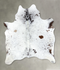 Salt and Pepper Black X-Large Brazilian Cowhide Rug 7'6