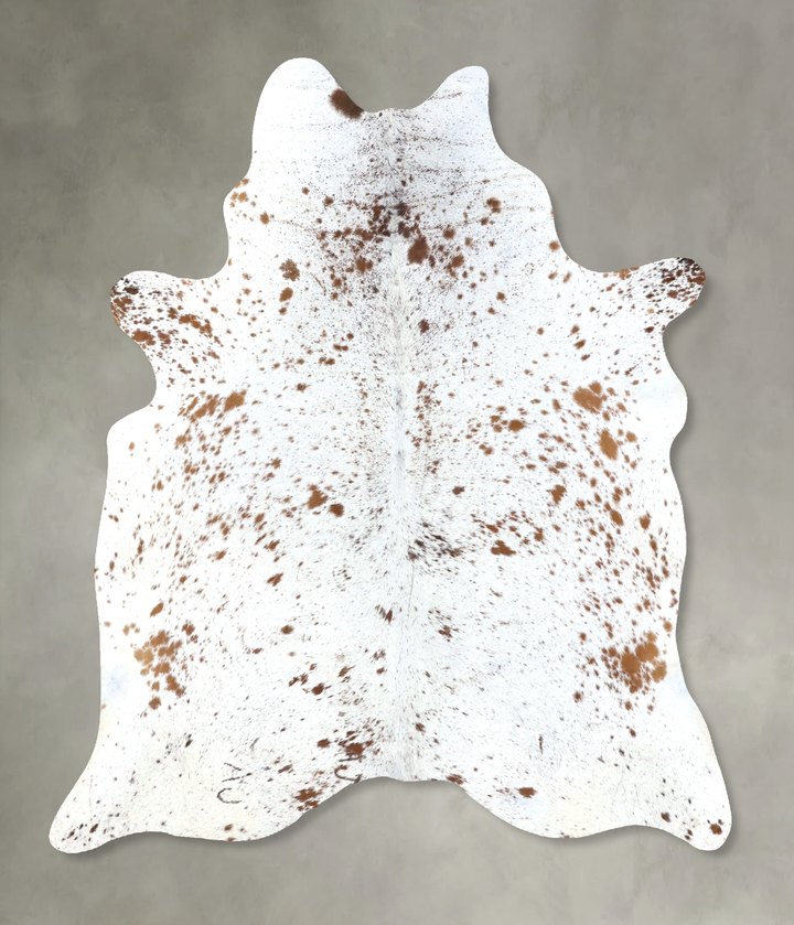 Salt and Pepper Brown X-Large Brazilian Cowhide Rug 7'3"H x 5'10"W #B19480 by Hudson Hides