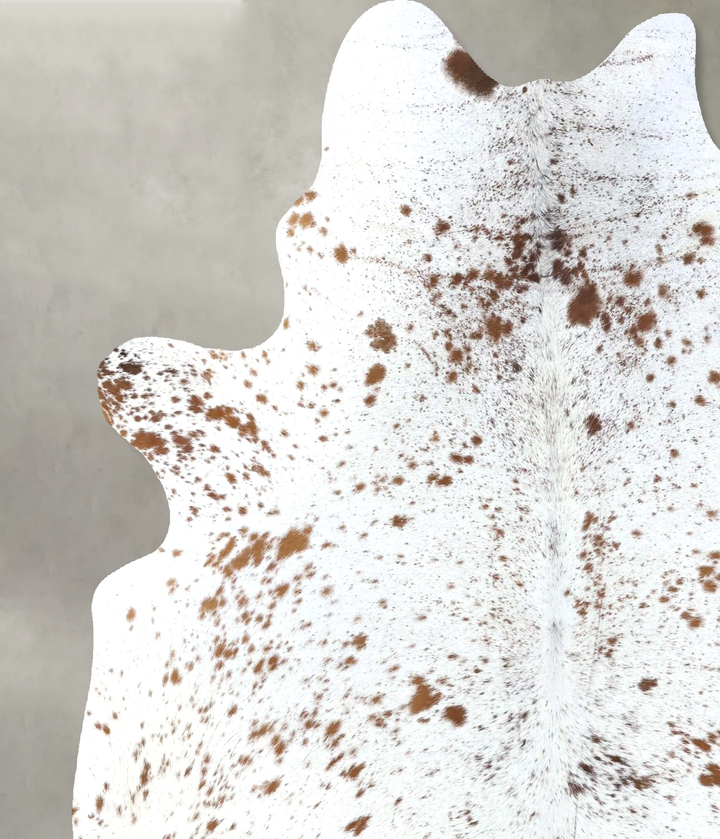 Salt and Pepper Brown X-Large Brazilian Cowhide Rug 7'3"H x 5'10"W #B19480 by Hudson Hides