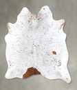 Salt and Pepper Brown Large Brazilian Cowhide Rug 6'2"H x 5'5"W #B19481 by Hudson Hides