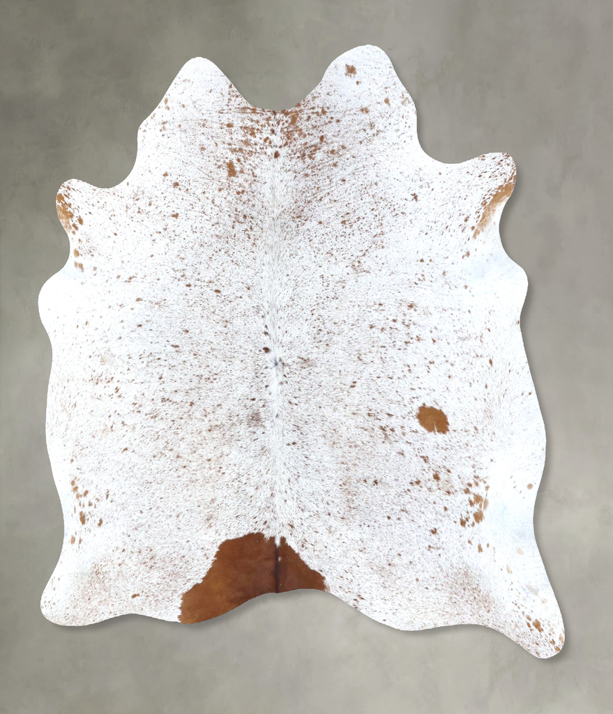 Salt and Pepper Brown Large Brazilian Cowhide Rug 6'2"H x 5'5"W #B19481 by Hudson Hides