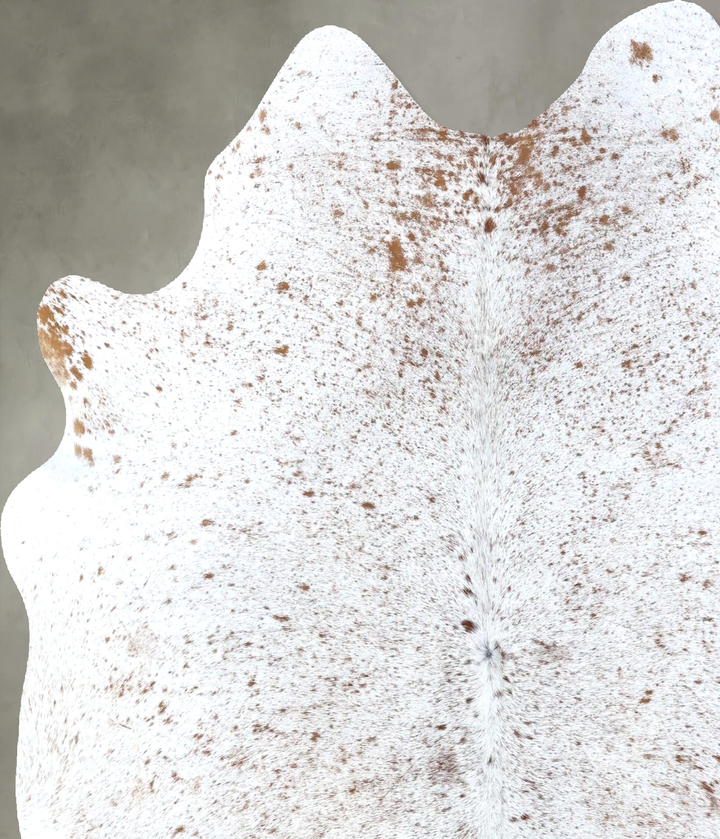 Salt and Pepper Brown Large Brazilian Cowhide Rug 6'2"H x 5'5"W #B19481 by Hudson Hides