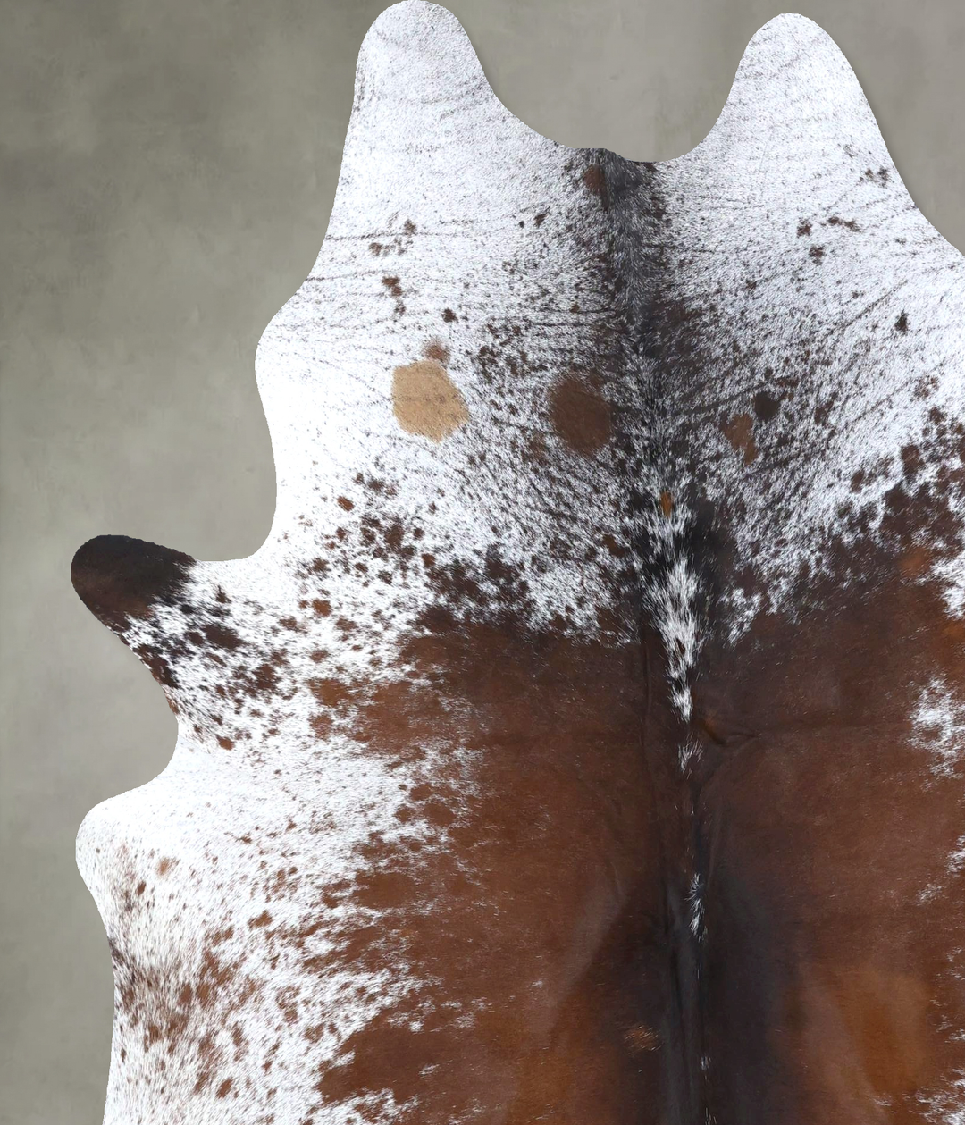 Salt and Pepper Brown X-Large Brazilian Cowhide Rug 7'9"H x 6'5"W #B19