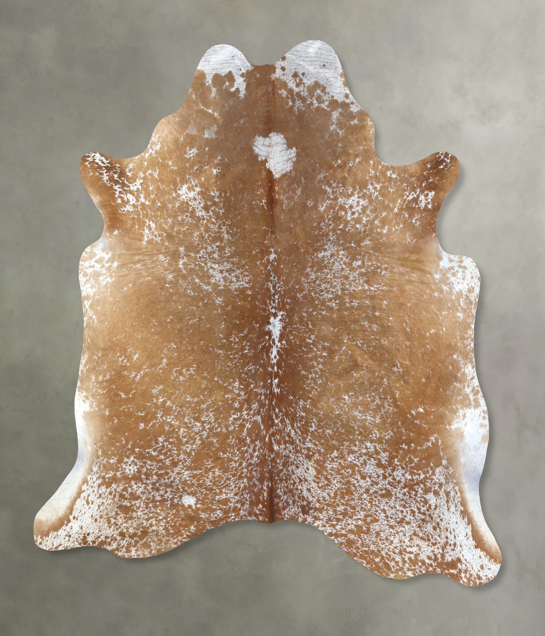 Salt and Pepper Brown X-Large Brazilian Cowhide Rug 7'2"H x 6'7"W #B19