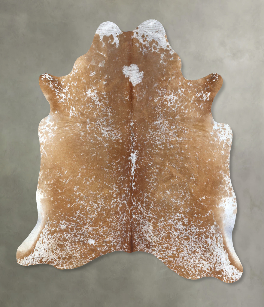 Salt and Pepper Brown X-Large Brazilian Cowhide Rug 7'2"H x 6'7"W #B19487 by Hudson Hides