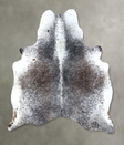 Salt and Pepper Black X-Large Brazilian Cowhide Rug 7'6"H x 6'3"W #B19488 by Hudson Hides