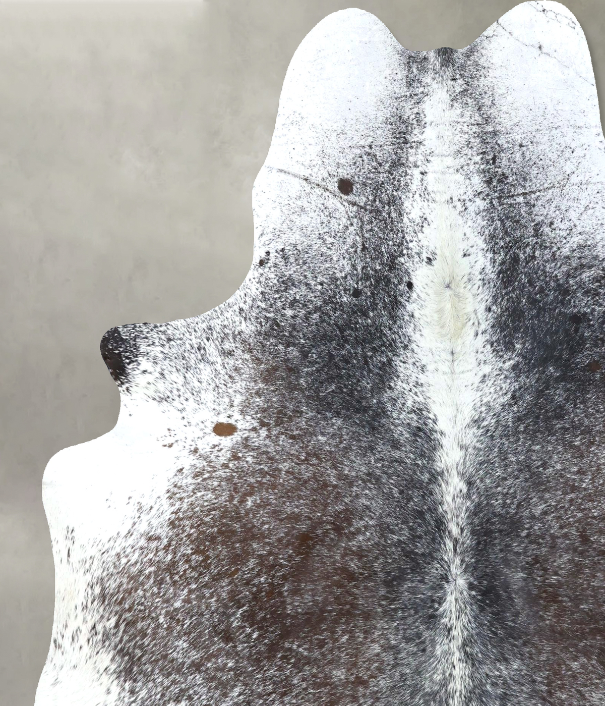 Salt and Pepper Black Cowhide Rug #B19488