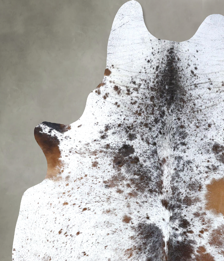 Salt and Pepper Brown XX-Large Brazilian Cowhide Rug 8'2"H x 6'8"W #B19490 by Hudson Hides