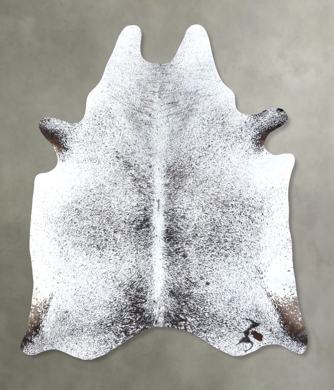 Salt and Pepper Black X-Large Brazilian Cowhide Rug 7'2"H x 6'0"W #B19