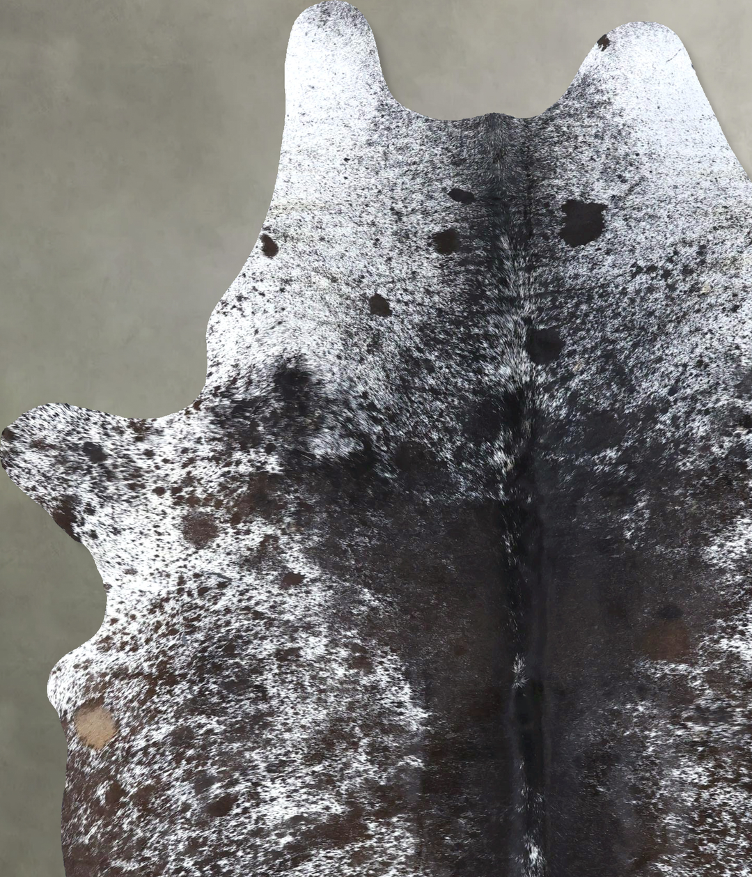 Salt and Pepper Black X-Large Brazilian Cowhide Rug 8'0"H x 5'8"W #B19