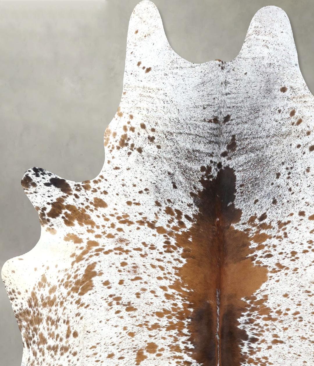 Salt and Pepper Brown X-Large Brazilian Cowhide Rug 8'0"H x 6'2"W #B19