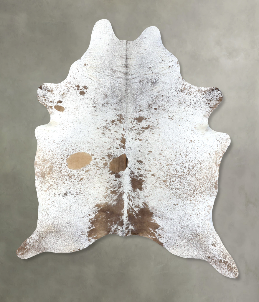 Salt and Pepper Brown XX-Large Brazilian Cowhide Rug 8'11"H x 6'11"W #B19502 by Hudson Hides